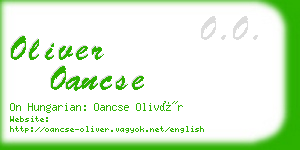 oliver oancse business card